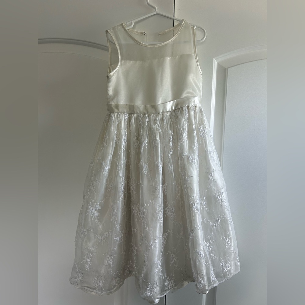 Cinderella Ivory and White Formal Kids Dress